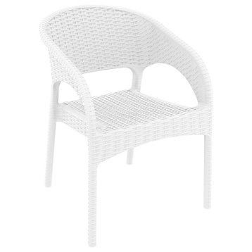 Compamia Panama Outdoor Dining Armchairs, Set of 2, White