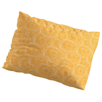 Deny Designs Julia Da Rocha Dahlias Yellow Pillow Sham, Standard