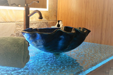 Lighted Glass Counter Tops