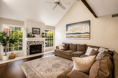 Inspiration for a transitional living room remodel in Los Angeles