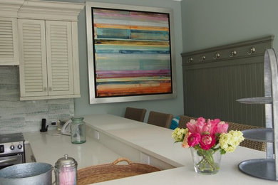 Bright silk spring floral mix in faux water