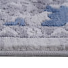 Usak Collection 6' x 9' Blue/Silver Oriental Distressed Non-Shedding Area Rug