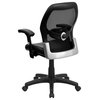 MFO Mid-Back Super Mesh Office Chair with Leather Seat