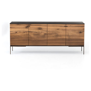 Coventry Sideboard - Natural Yuka with Brass Legs