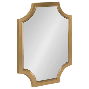 Hogan Framed Scallop Wall Mirror, Gold, 18x24