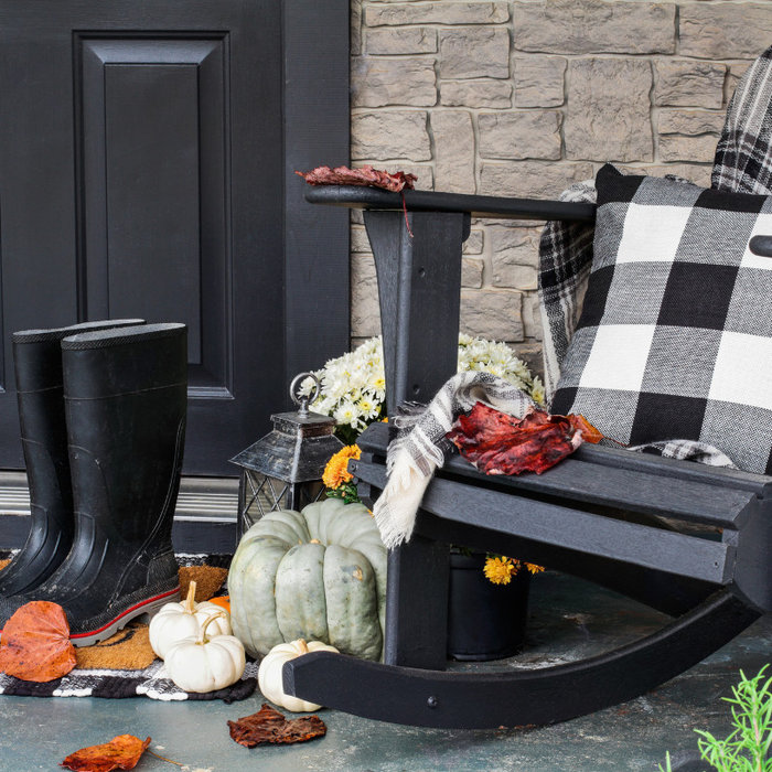 Fall decorated porch