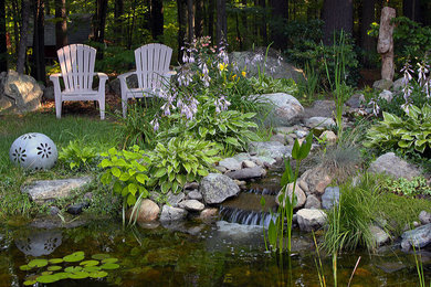 Pond with waterfall, Jefferson, MA