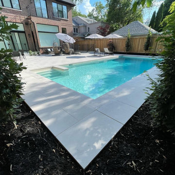 Porcea Indus - Modern Backyard Pool Deck Project