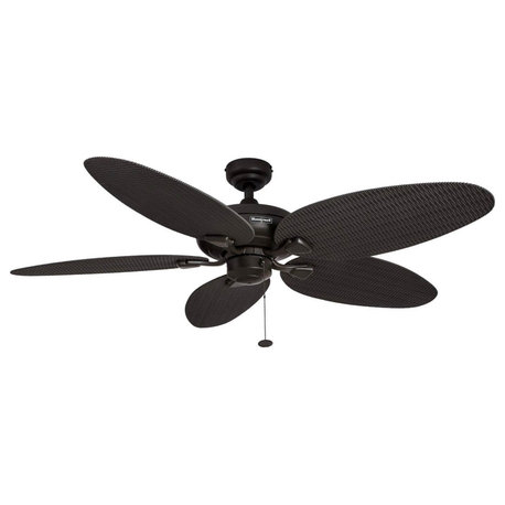Honeywell Duvall 52 Inch Tropical Outdoor Ceiling Fan, Bronze