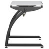 Triflex Standing Height Adjustable Drafting, Craft Table, Pewter Gray, White