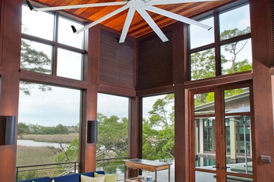 Inspiration for a contemporary porch remodel in Charleston
