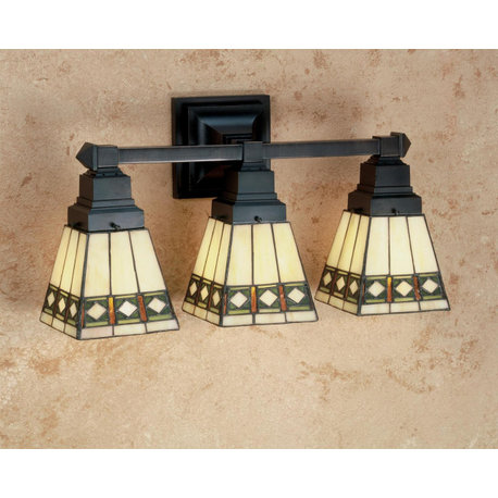 Meyda Tiffany 48028 Stained Glass / Tiffany 3 Light 20"W Bathroom - Tiffany