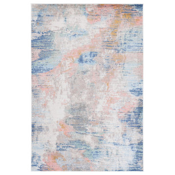 Safavieh Skyler Sky504C Organic/Abstract Rug, Beige Blue/Pink, 9'x12'