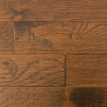 Ugen Floors 3/8" Engineered Hardwood Handscraped Hickory Collection, Set of 10