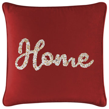 Sparkles Home Shell Home Pillow - 16x16" - Red Velvet