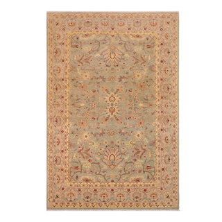 Classic Ziegler Rochelle Green Tan Hand-Knotted Wool Rug - 10'0'' x 14'2''  - Traditional - Area Rugs - by BAREENS DESIGNER RUGS