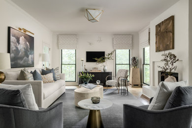 Living room - transitional living room idea in Atlanta