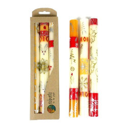 Nobunto - Tall Hand Painted Candles, Three, Box, Kimeta Design, Nobunto - Candles