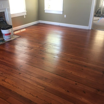 Refinished & Restored Water Damaged Old Heart Pine Flooring in St. Augustine
