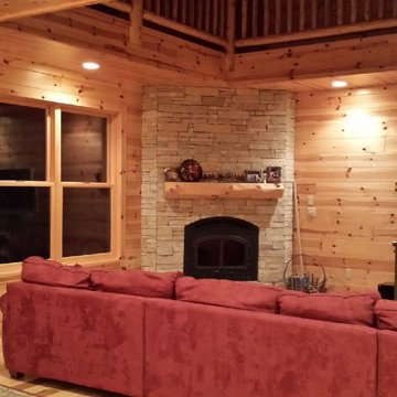 Family Room - Log Cabin Home