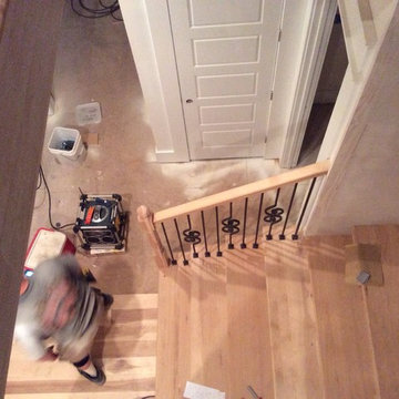 Hickory with pine basement