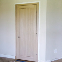 Modern Swing Door in Light Oak Finish - Interior Doors