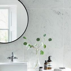 Albus White Porcelain Marble Tile - Tile