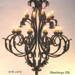 Hamburgo Iron Chandelier - Chandeliers