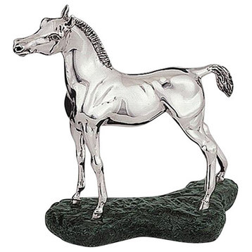 Silver Arabian Colt Sculpture A75