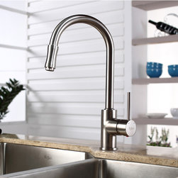 Kraus Single Lever Pull Out Kitchen Faucet Chrome KPF-1622CH - Kitchen Faucets