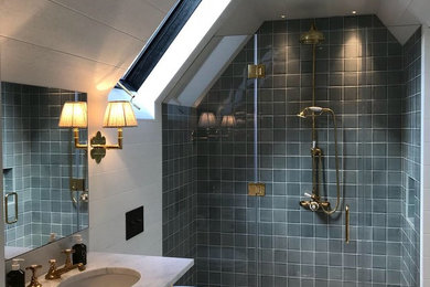 Idées déco pour une salle de bain campagne.