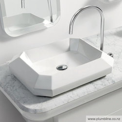 Hayon Diamante Octagonal Basin White By Plumbline - Bathroom Basins