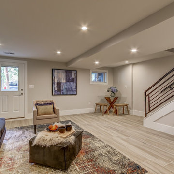 Basement remodeled with bedroom space and extra closet space in Great Falls