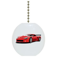 Red Motorcycle Ceiling Fan Pull - Contemporary - Ceiling Fan