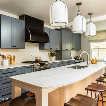 Blue and White Kitchen