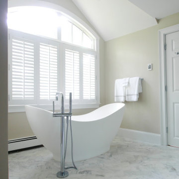 Wellesley Gray & White Master Bathroom