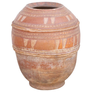 Tall Antique Terracotta African Pot