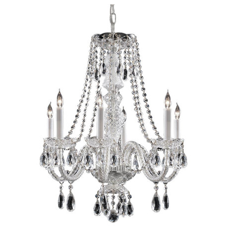 Crystorama 5086-CH-CL-MWP Six Light Chandelier