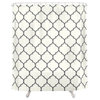 Geometric Patterned Shower Curtain, White