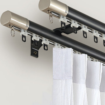 CHR125 Foraker White Black Blue Champagne Aluminum alloy Curtain Track Set With
