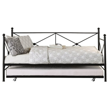 Lexicon Jones Metal Daybed with Trundle in Black