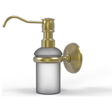 Monte Carlo Wall Mounted Soap Dispenser, Satin Brass
