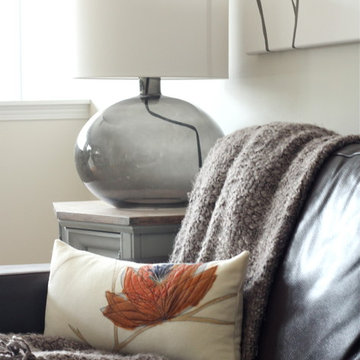 Wool Pillow with Felt Applique