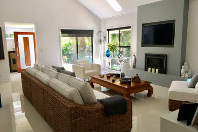 Design ideas for a living room in Sunshine Coast.