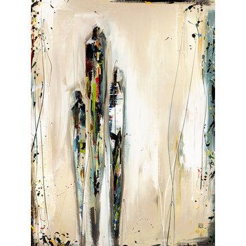 Imprint-Trio Art block Framed Canvas, 18"x24"