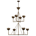 Visual Comfort & Co. - Alberto Large Two Tier Chandelier in Antique Bronze Leaf - Alberto Large Two Tier Chandelier in Antique Bronze Leaf