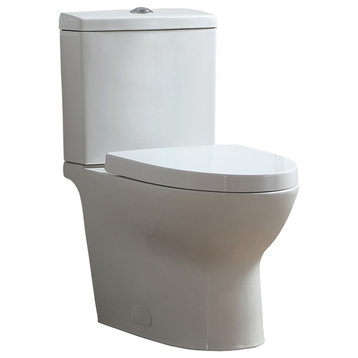 OVE Decors Beverly 2-Piece Dual Flush Elongated Toilet in White, Seat Included