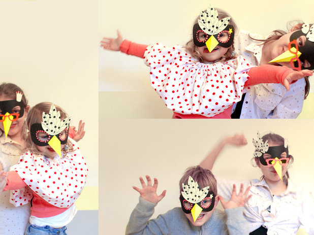 Faschingsmasken aus papier mit kindern basteln