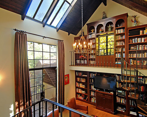 Two Story Library Houzz