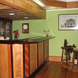 Heart Pine Bar and Molding - Indoor Pub And Bistro Tables